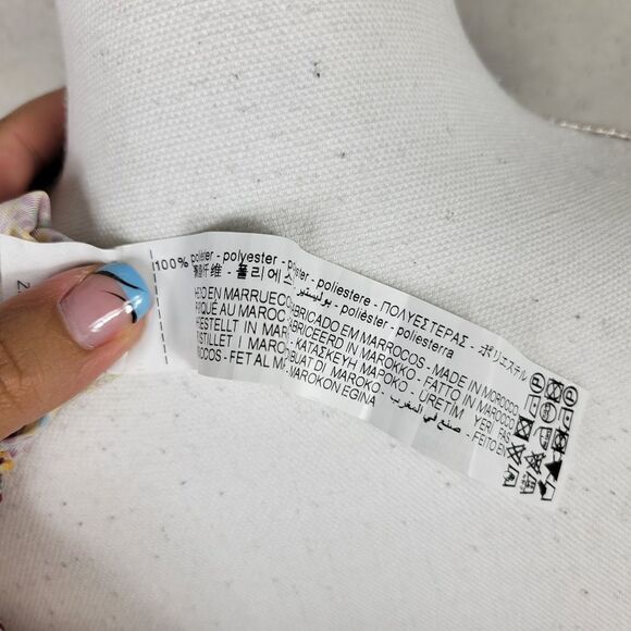 Zara Satin-Effect Blouse. Multi-Colored. XXL - Picture 11 of 12